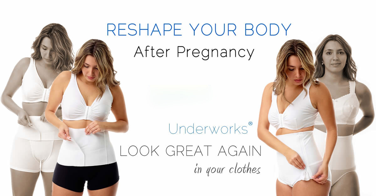 Underworks Post Natal Reshaping, Post Partum Girdle, Post Delivery Waist Cincher,  Support Belts and Briefs