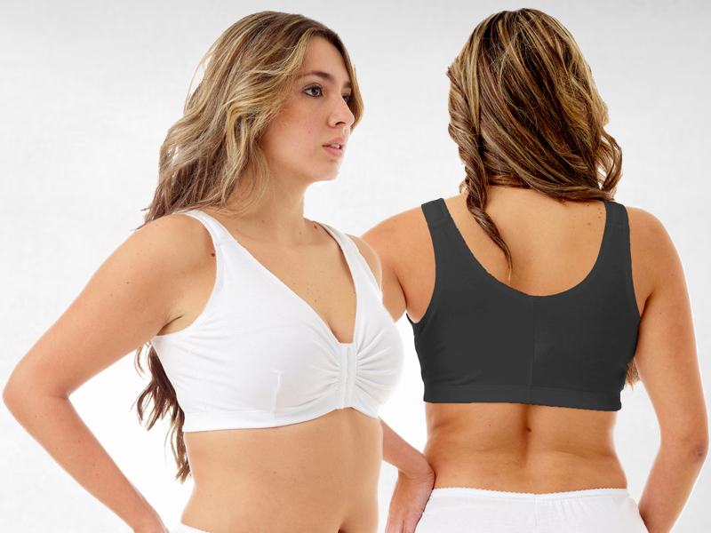 Underworks Breast Soreness Therapy Bra with Pockets Hot and Cold Compress Pads Included - Postpartum Engorgement Relief
