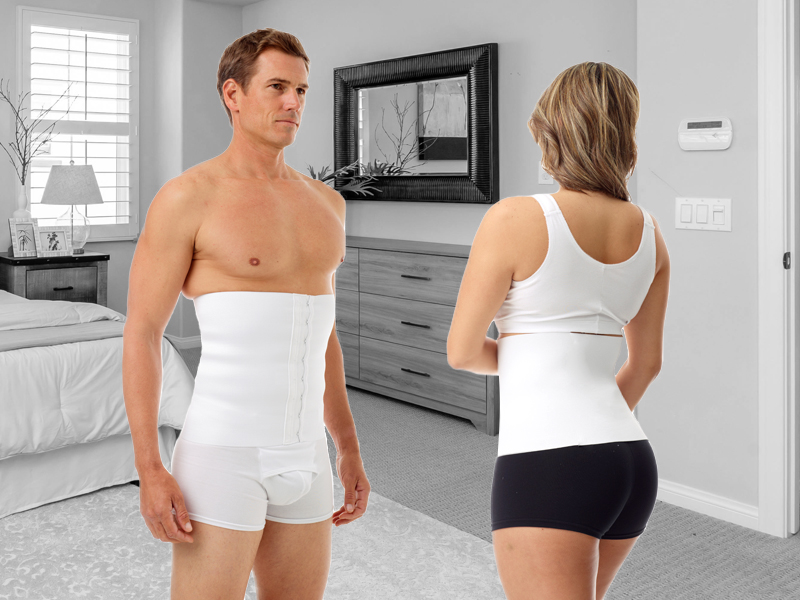 Underworks Men's and Women's Hernia Support 12-inch Tummy Trimming Belt with Hook n eye closure 343