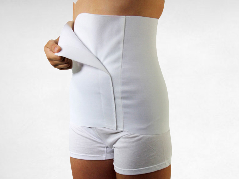 Underworks Post Delivery Abdominal Binder body shaper 12-inch with Velcro Closure 3748