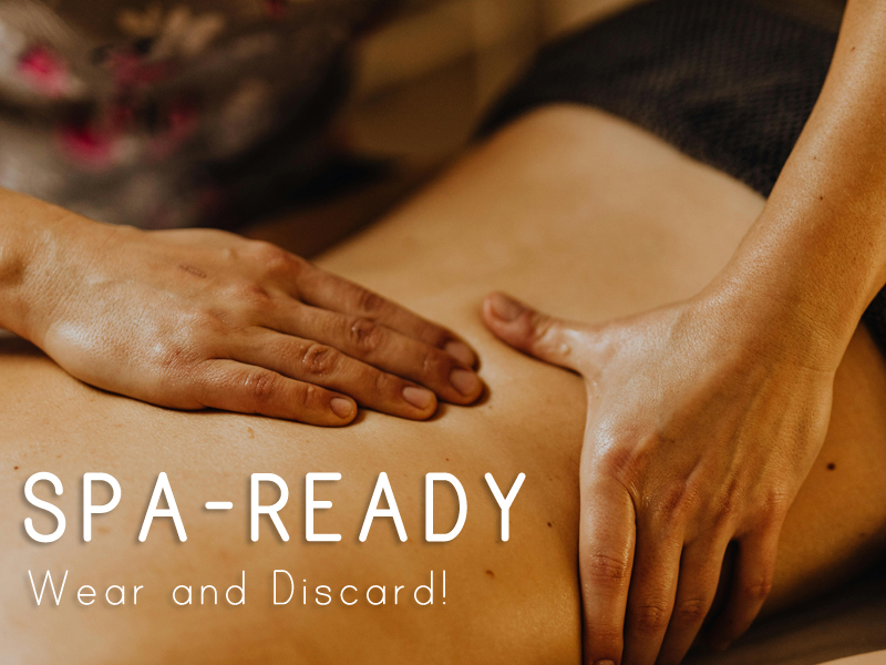 Underworks SPA Cotton Disposable Underwear Panty Thong Brief