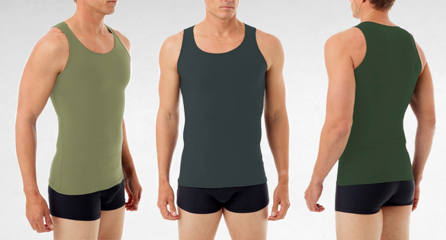 Underworks Men Microfiber Light Performance Compression Tank Top Gynecomastia Undershirt 473