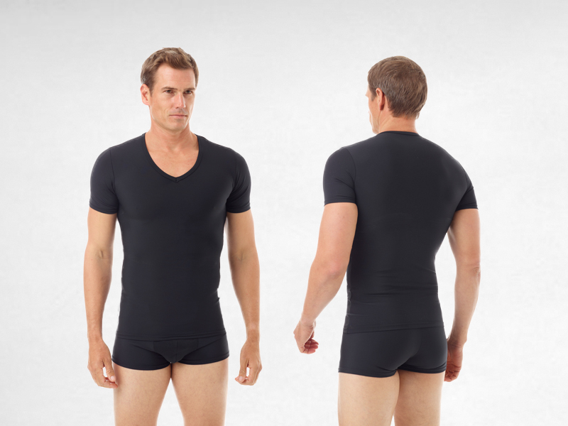 Underworks Microfiber V-Neck Compression Performance T-Shirt FTM Chest Binder 478