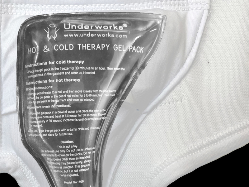 Underworks Inguinal Hernia Brace and Briefs Replacement Gel Therapy Pads