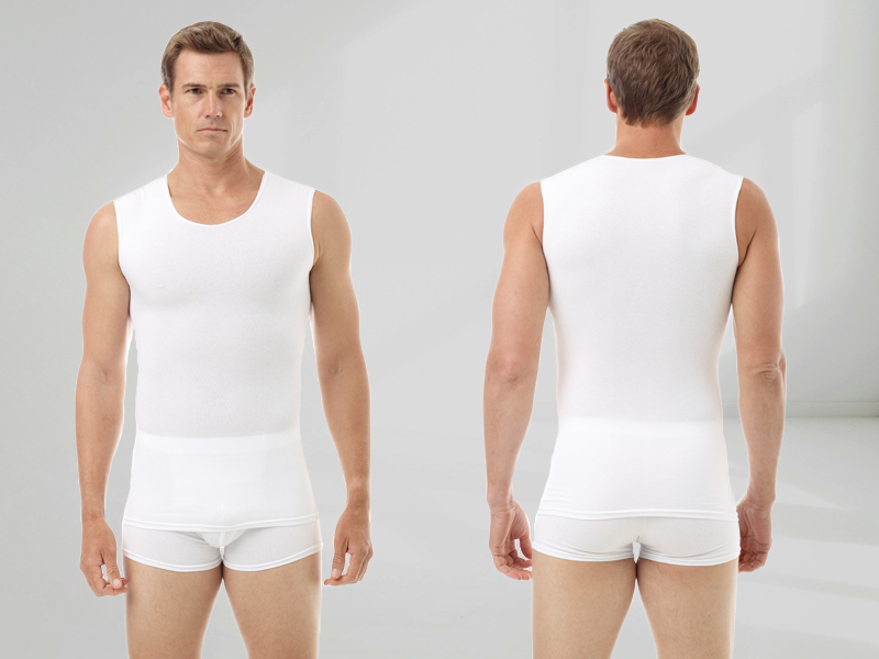 Underworks Mens Cotton Concealer Compression Muscle Shirt Gynecomasti Chest Binder FTM 974