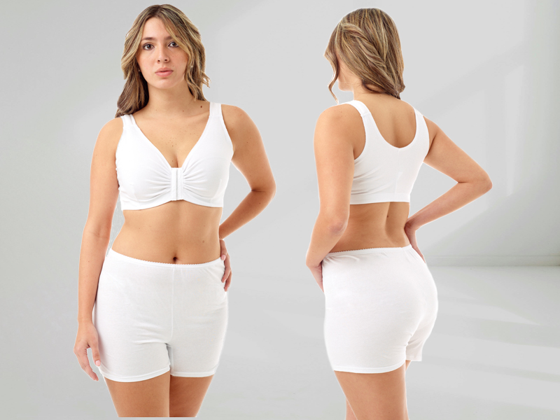 Underworks USA Women's 100% Cotton Cuff Leg 5-inch Inseam Bloomers Pettipants 3-Pack 8334