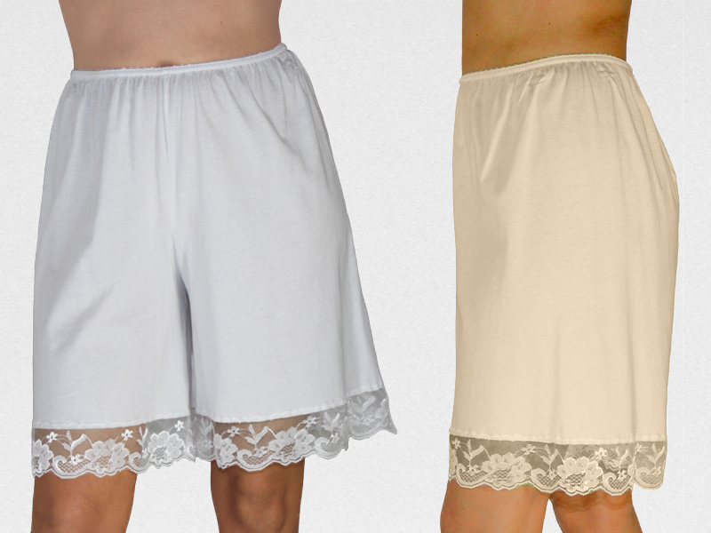 Underworks Pettipants Cotton Knit Culotte Slip Bloomers Split Skirt 8381