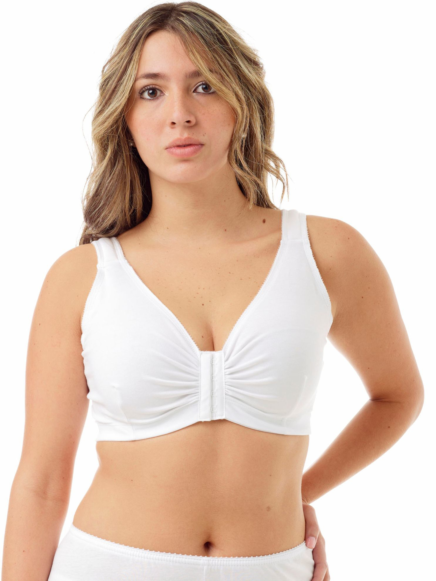 Comfort Sleep Bra, Front Closure, Black, Size 46 