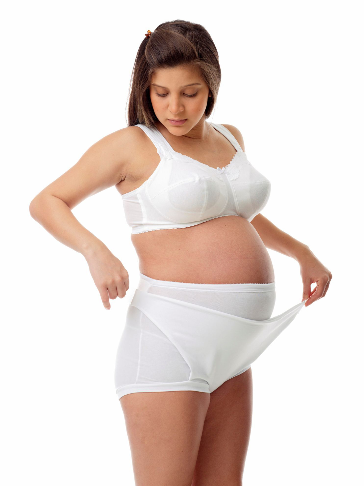 Underworks Adjustable Maternity Support Lift Brief - White 