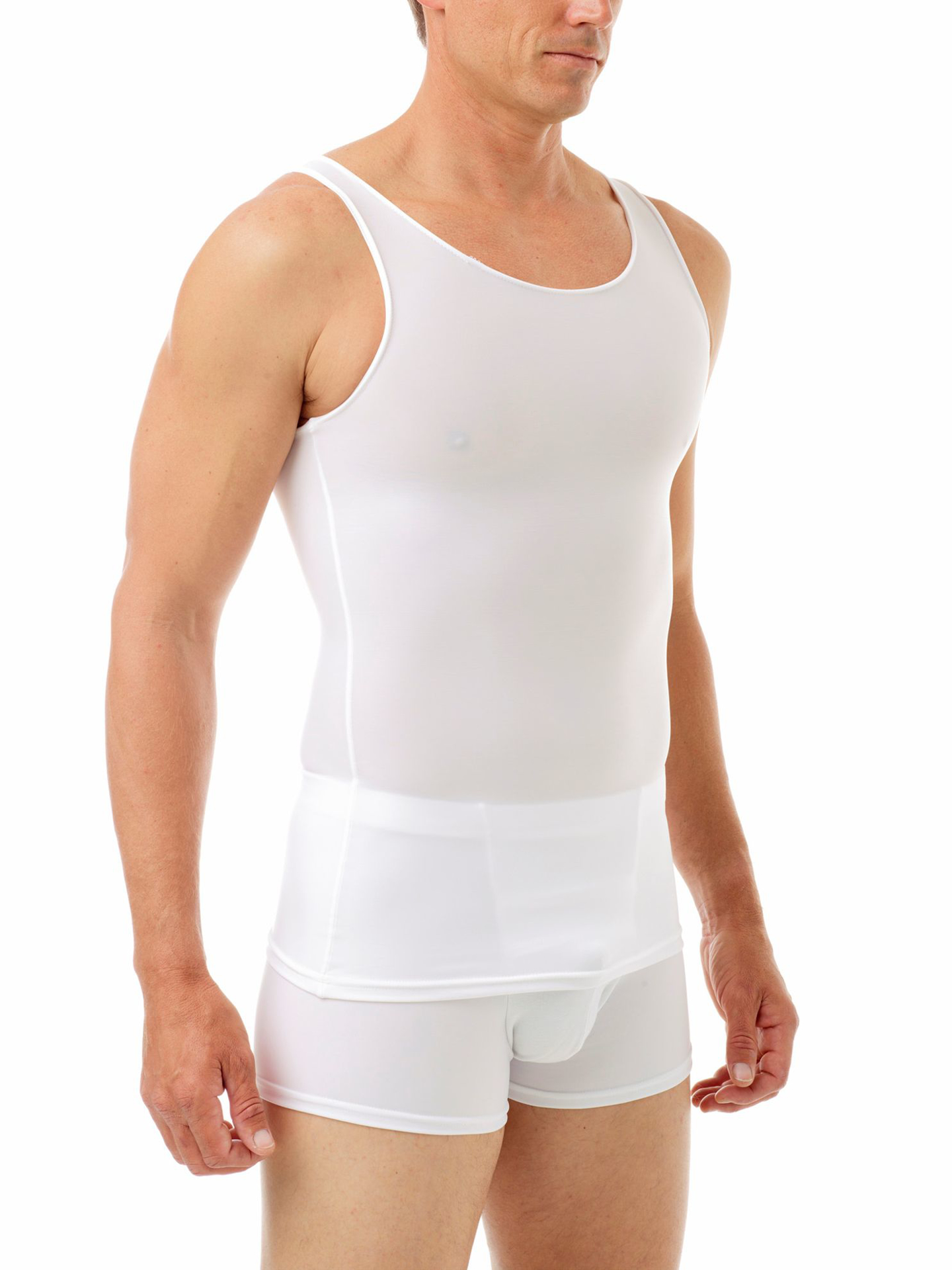 Microfiber Tank. Compression Shirts, Girdles, Chest Binders, Hernia Garments | Underworks