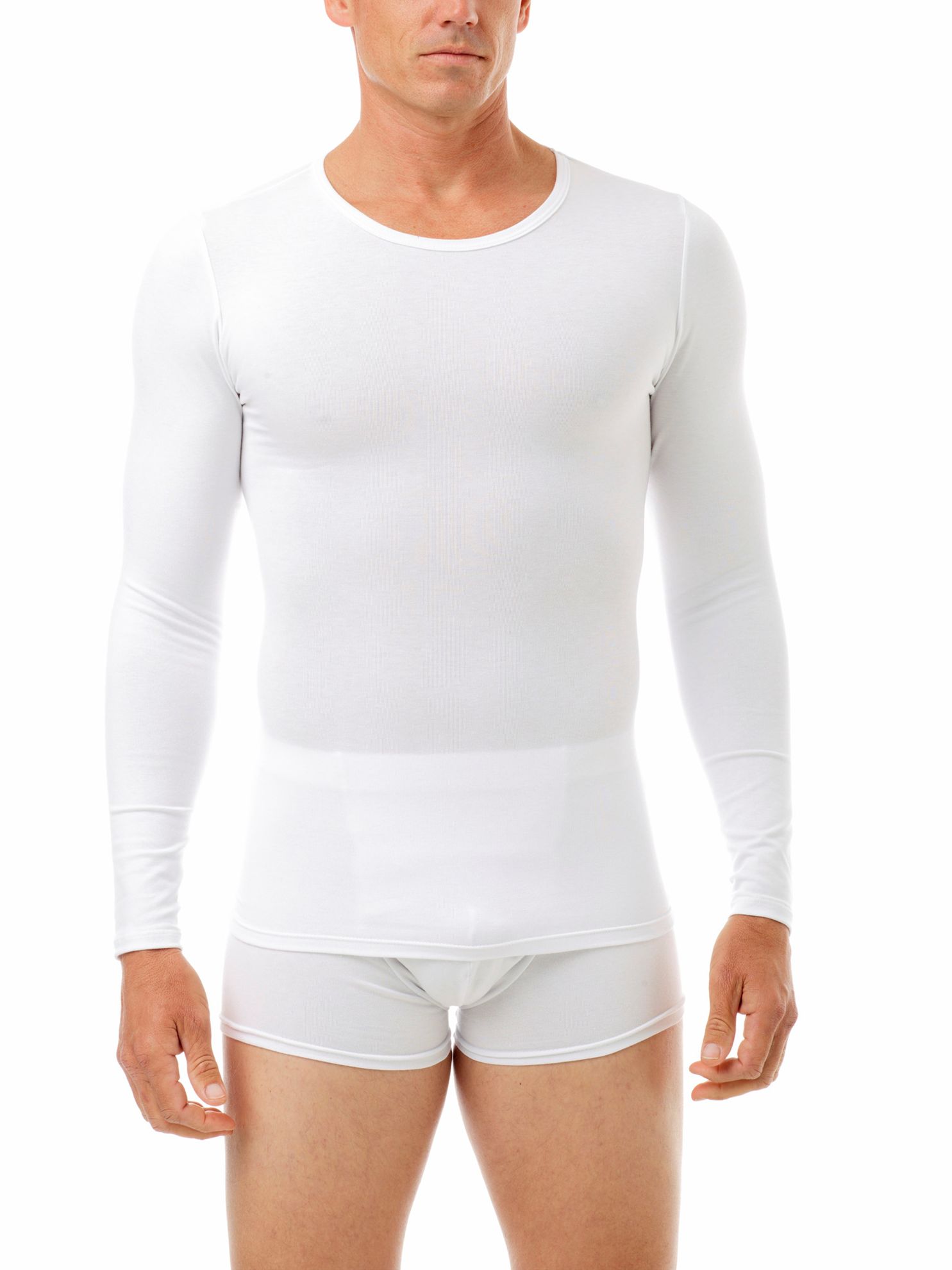 Cotton Spandex Crew Neck, Men's Compression Tops