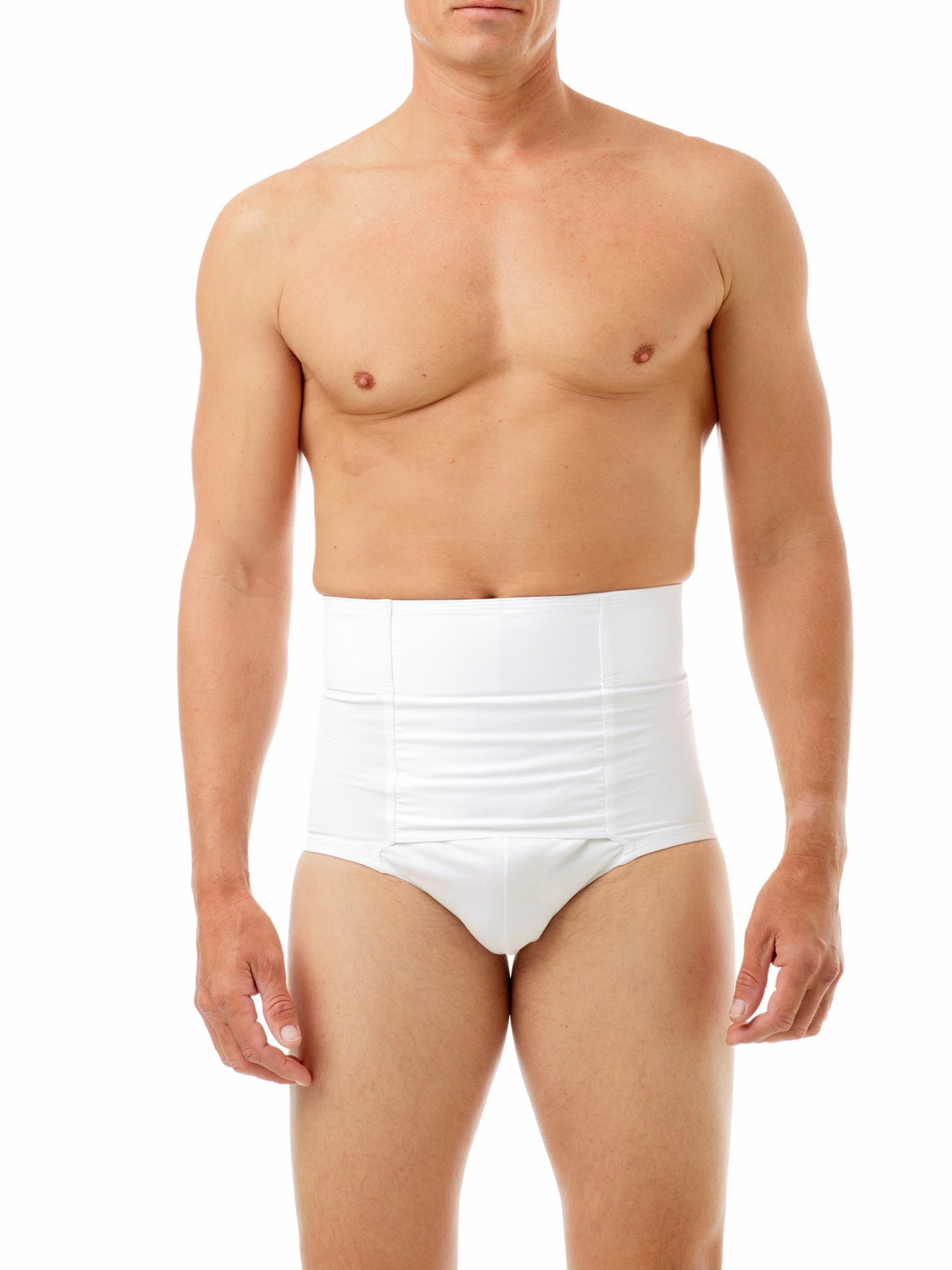 Underworks 3-Inch Slip-on Mens Support Brief - White - S