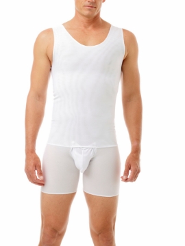 Mens Compression Bodysuit Shaper - Girdle for Gynecomastia Belly