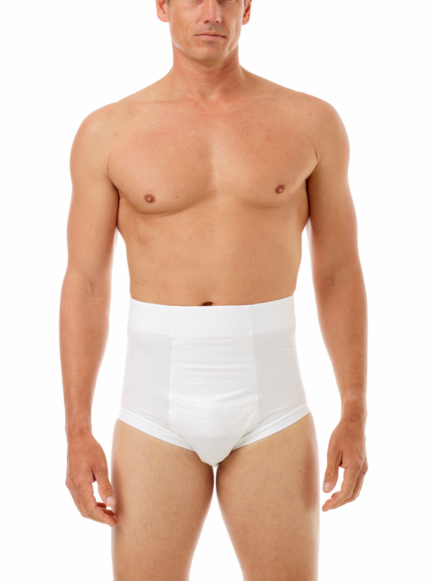 Underworks Manshape Hi-Rise Cotton Spandex Support & Shaping Underwear -  White - M