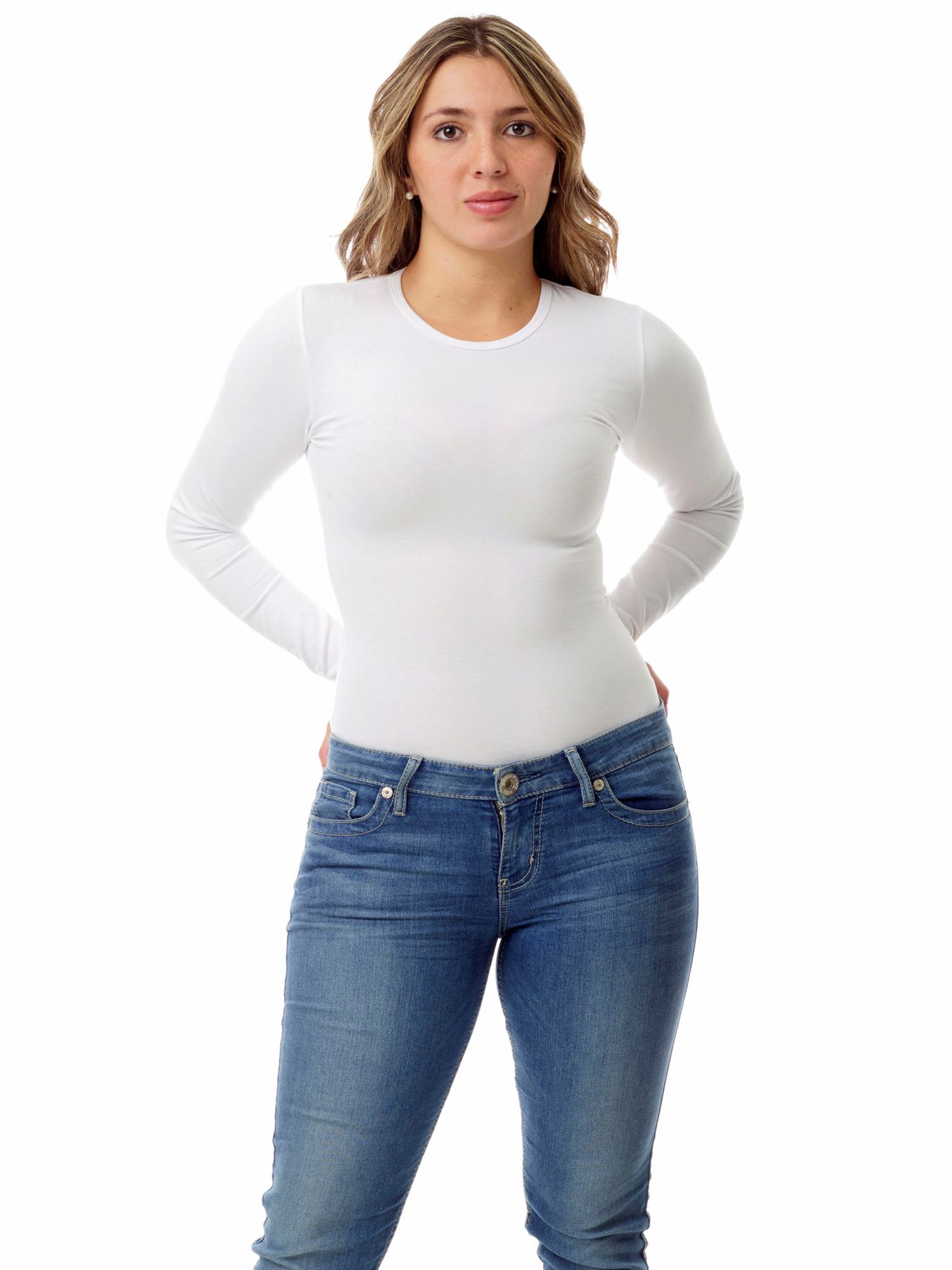 Underworks Women's Ultra Light Compression Crew Neck Top