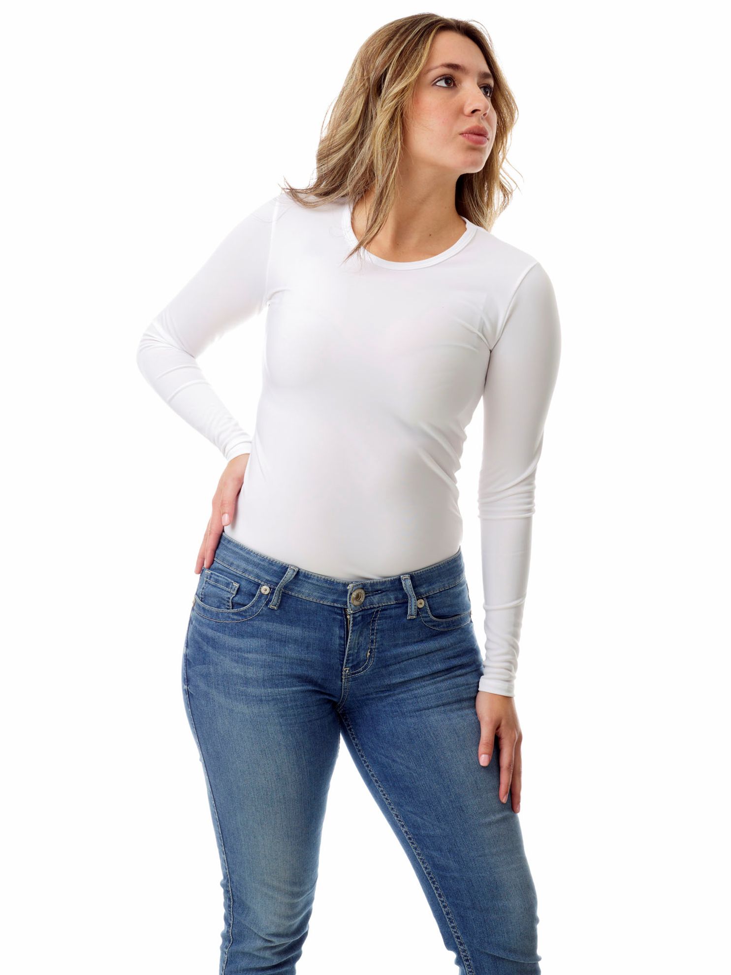 white long sleeve top womens