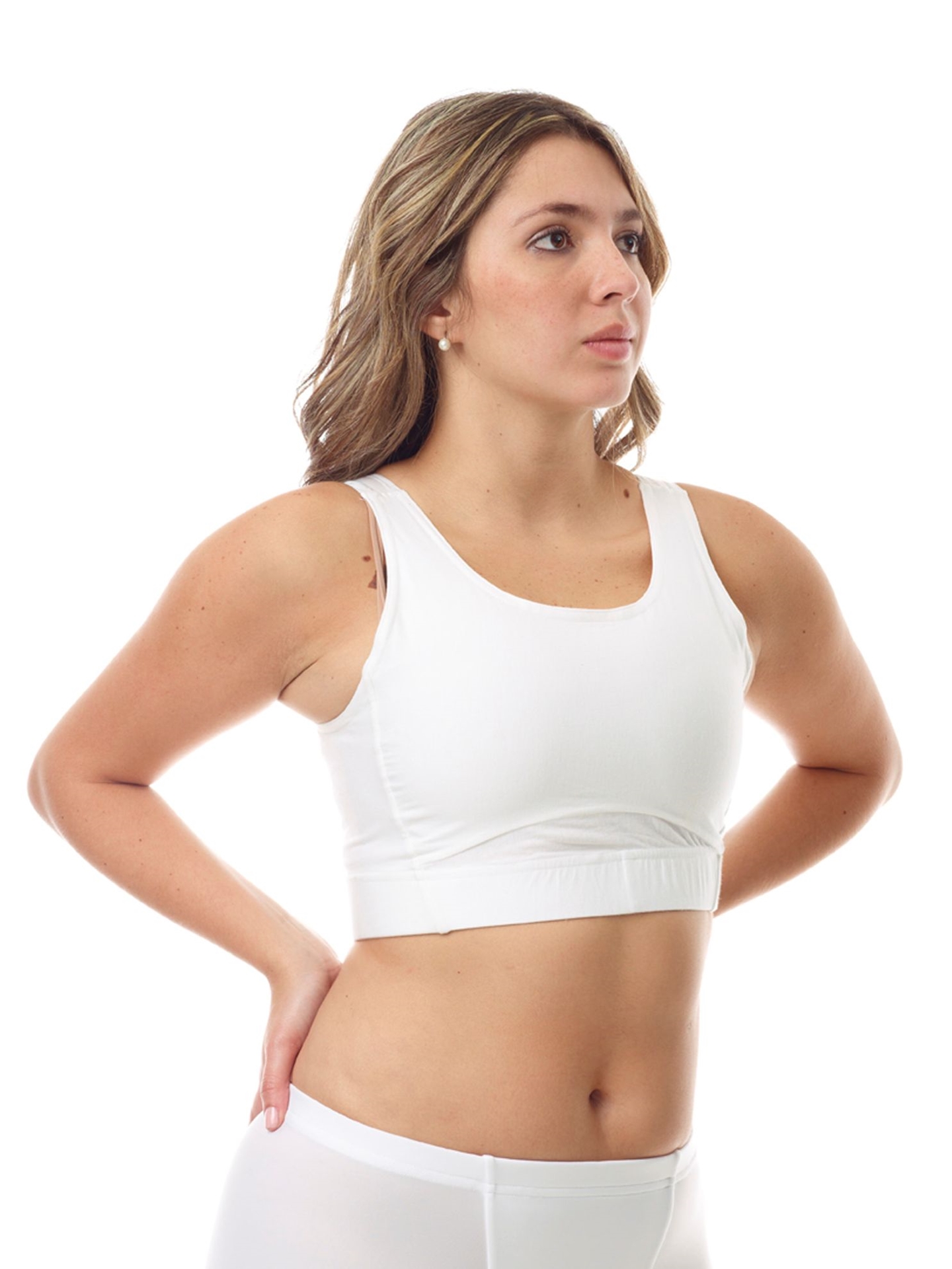 White Padded Fitness Sports Bra super comfortable and soft on the skin