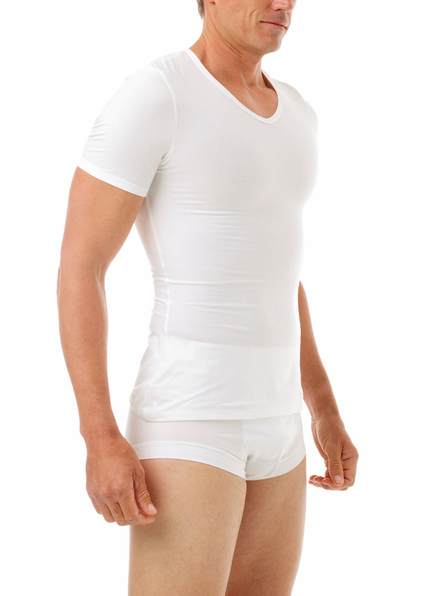 Slim Fit Cotton Compression V-Neck Undershirt –, 51% OFF