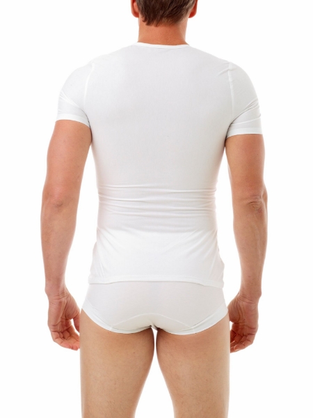 white v neck compression shirt