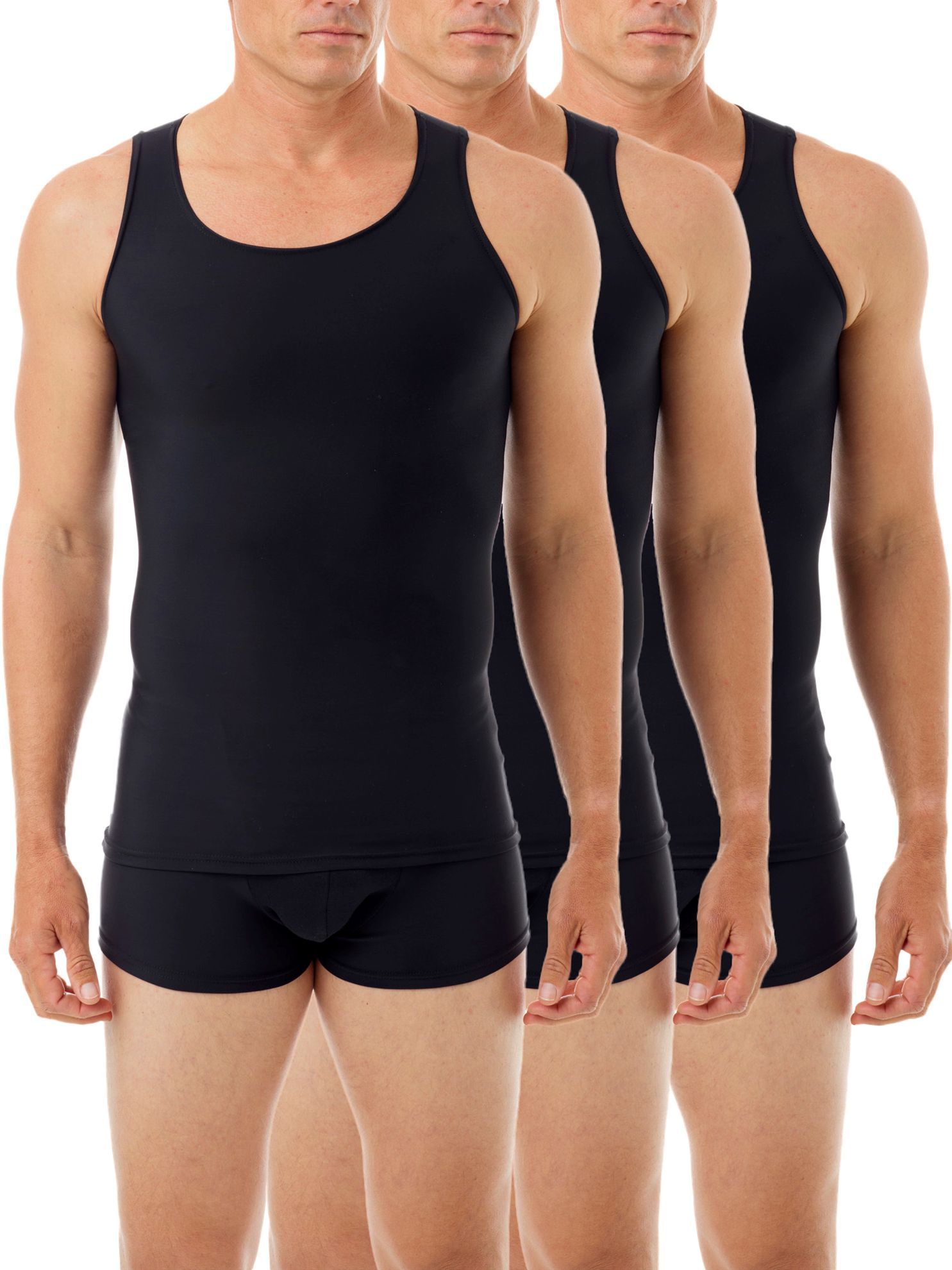 Microfiber Compression Tank 3-Pack. Men Compression Shirts, Girdles ...