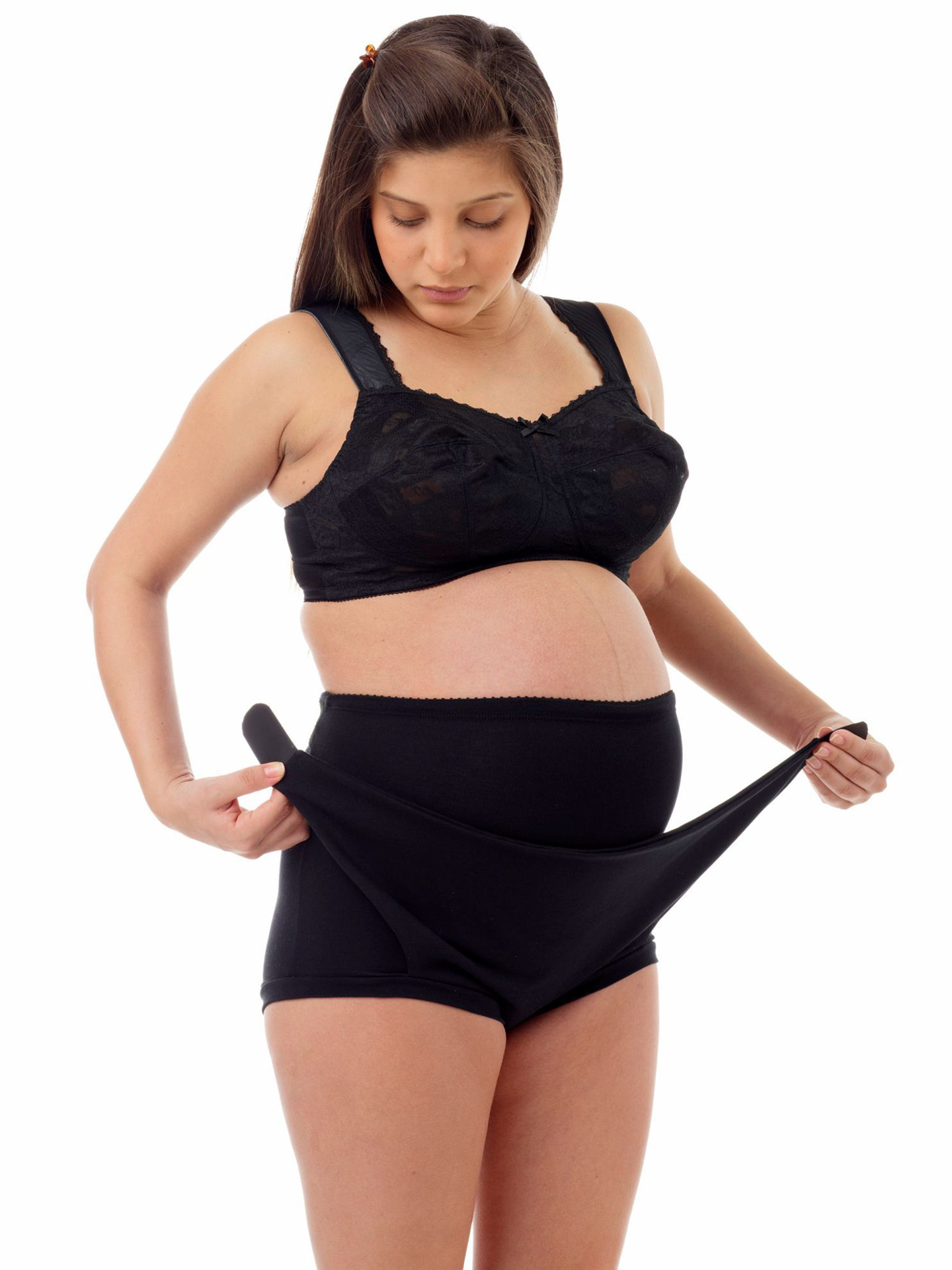 Underworks Adjustable Maternity Support Lift Brief - Black 