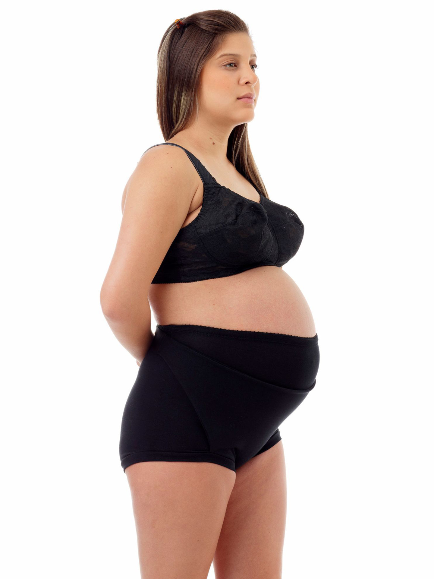 Underworks Adjustable Maternity Support Lift Brief - Black 