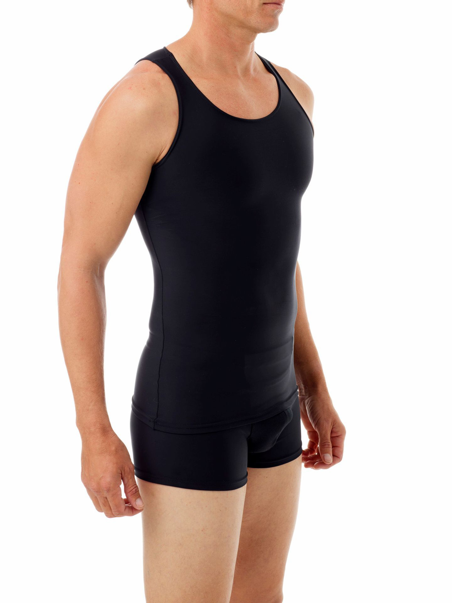 Mens Black Compression Singlets