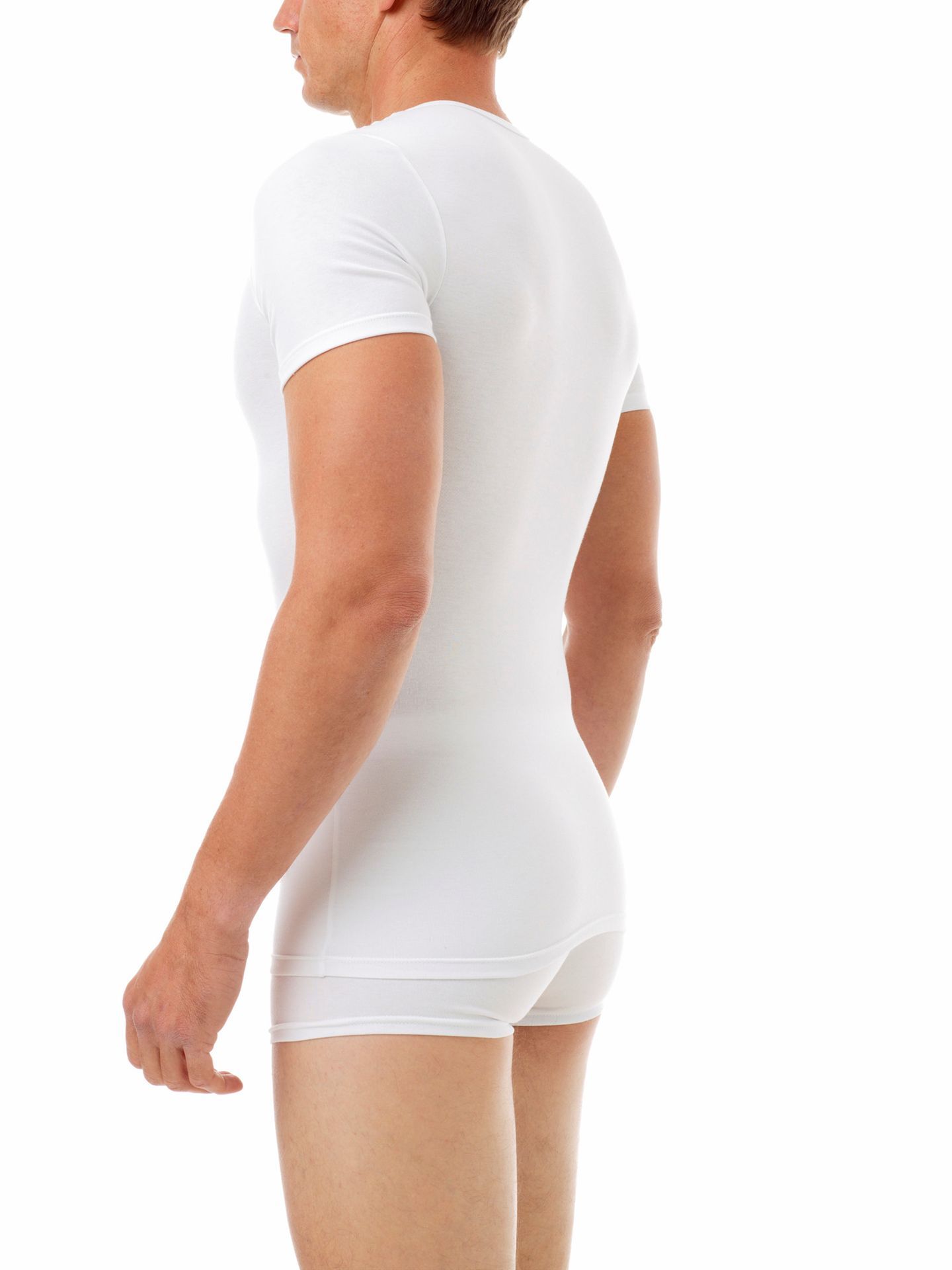 Spanx Cotton Compression T-Shirt Hard Core in White