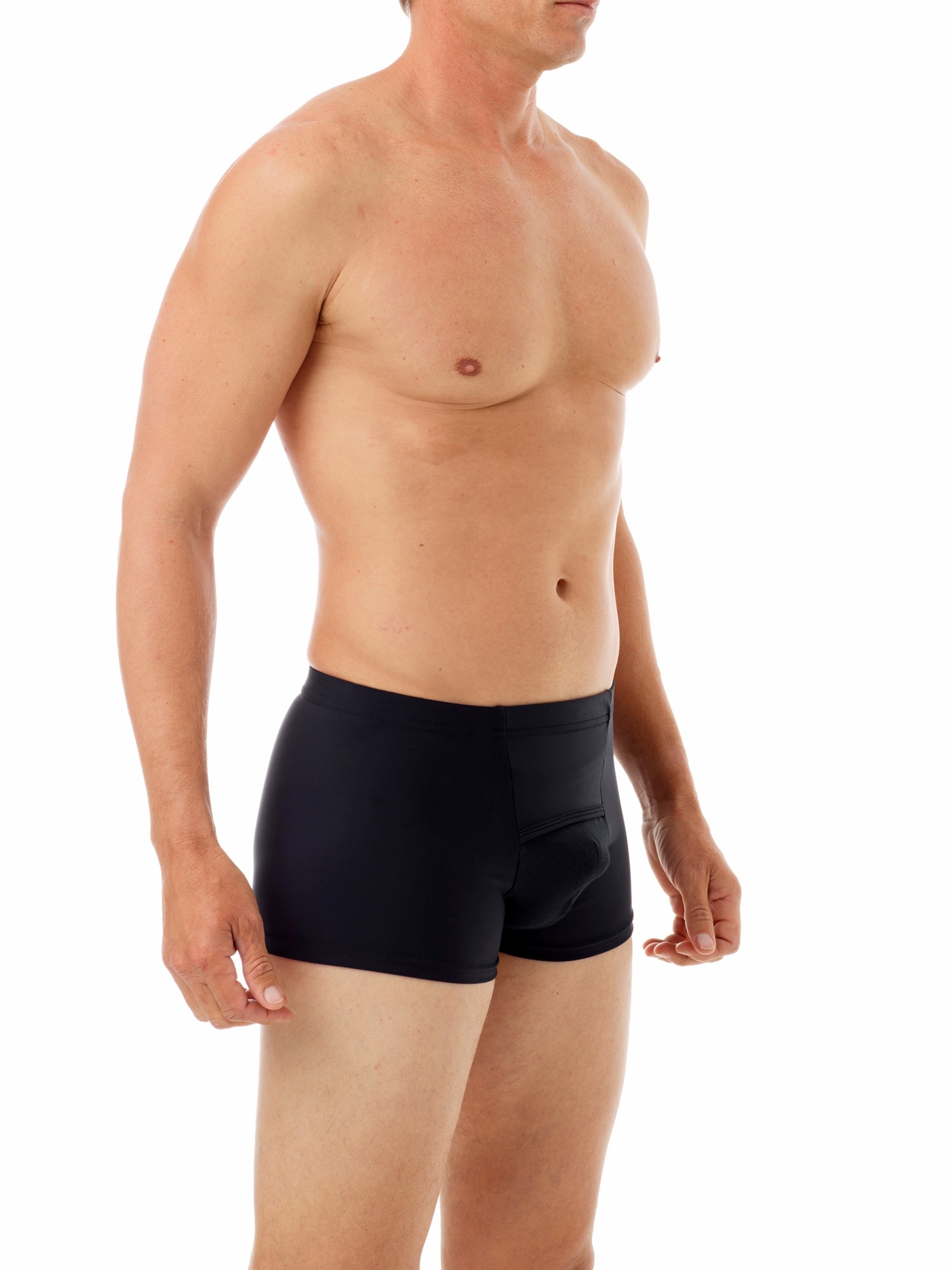 Underworks Men Microfiber Compression Boxers - White - XS