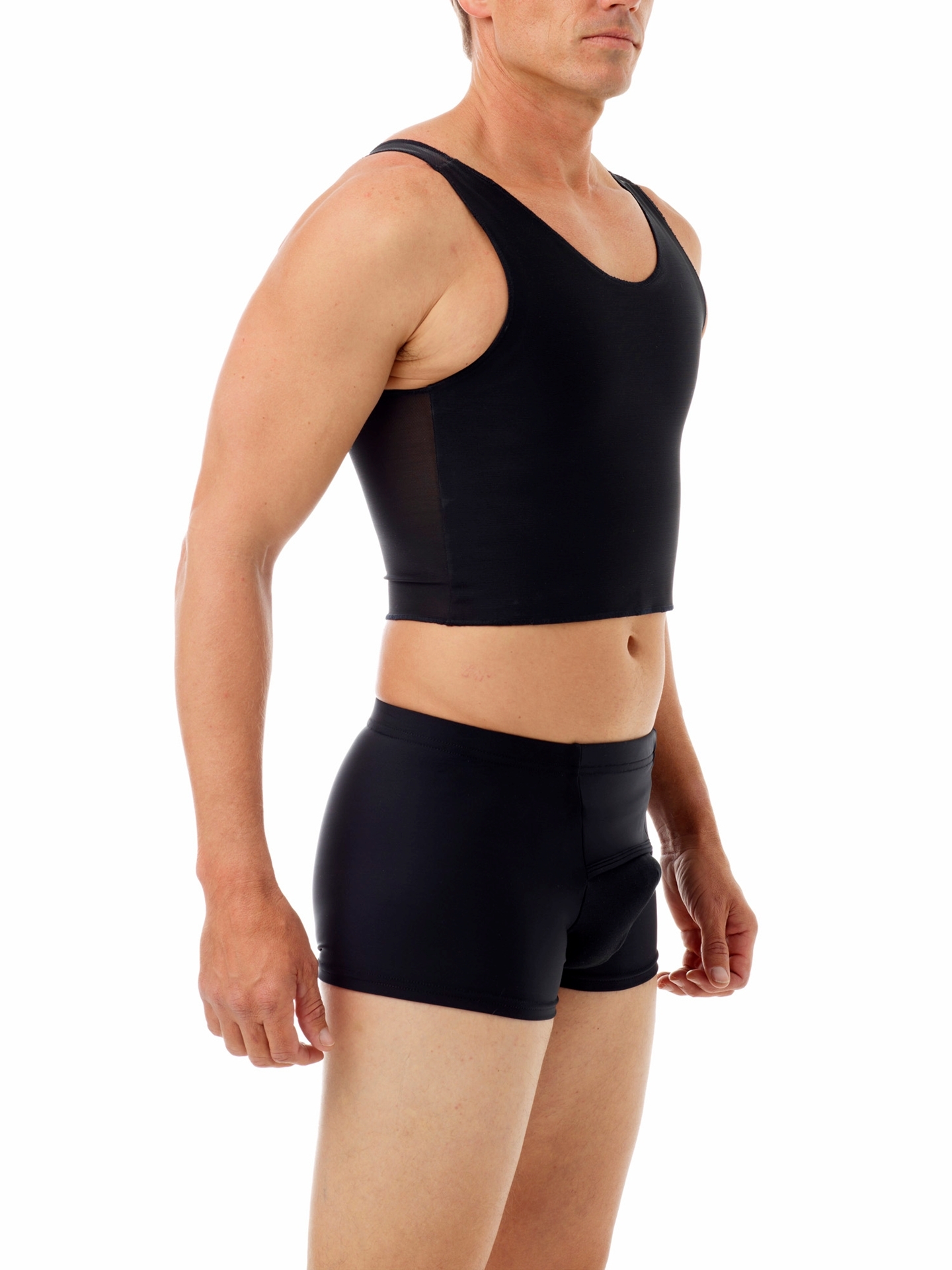 Cotton Concealer Chest Binder, Men Compression Garments