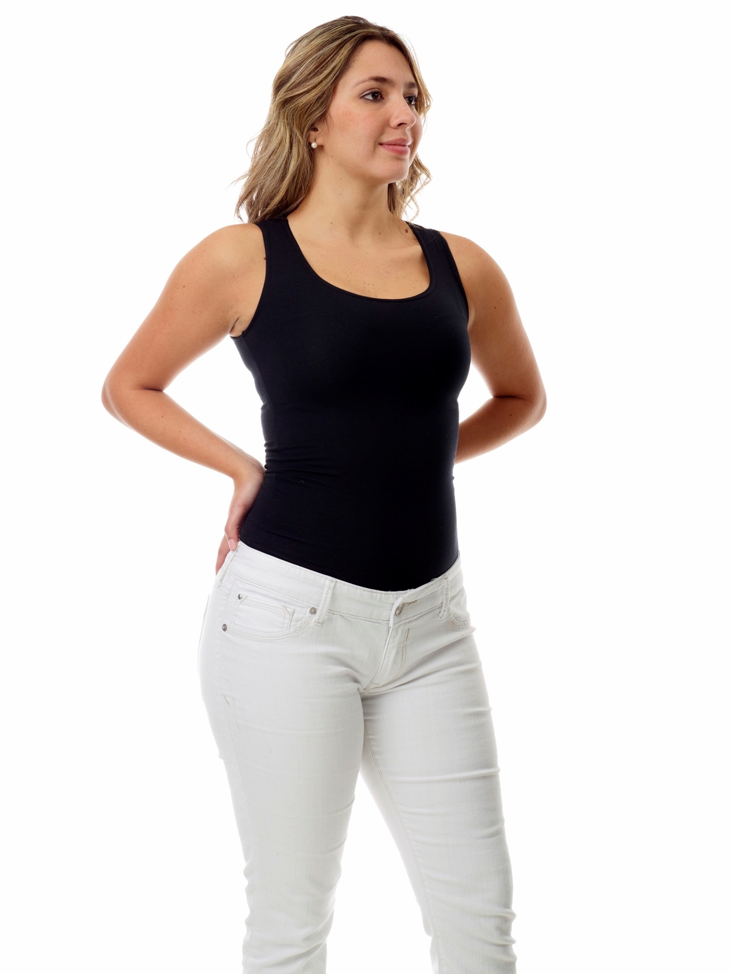 Women's Ultra Light Cotton Spandex Compression Tank. Men