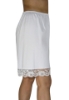 Underworks Women Cotton White Slip Bloomers With Lace