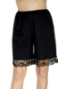 Underworks Women Cotton Black Pettipants With Lace