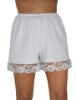 Underworks Women Cotton White Pettipants With Lace