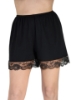 Underworks Women Cotton Black Pettipants With Lace