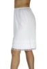 Underworks Women Cotton Knit Laced White Bloomers Split Skirt