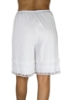 Underworks Women Cotton Knit Laced White Culotte Slip