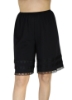 Underworks Women Cotton Knit Laced Black Bloomers Split Skirt