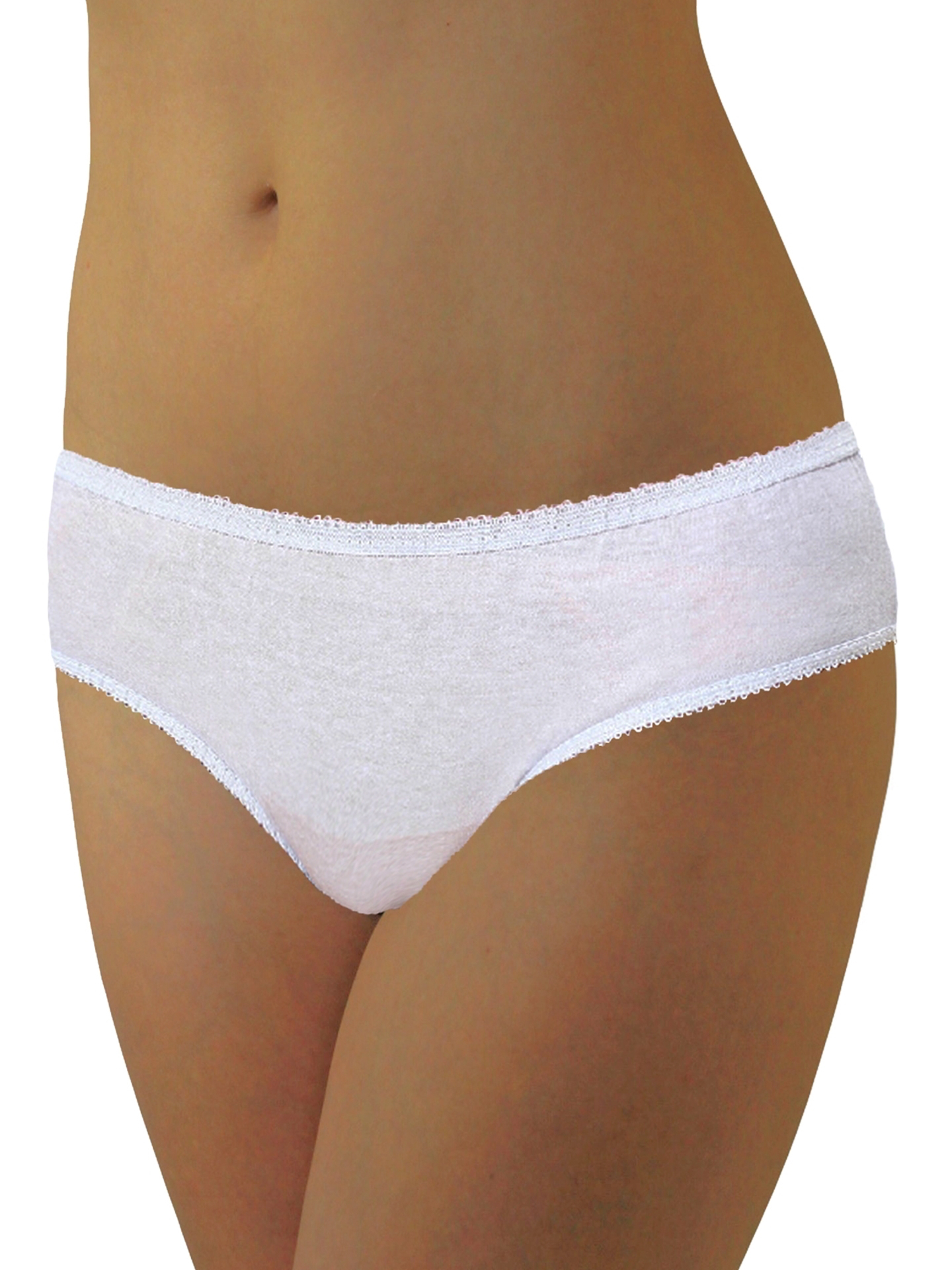 Underworks Womens Disposable 100% Cotton Underwear - For Travel- Hospital  Stays- Emergencies 10-Pack - White - S