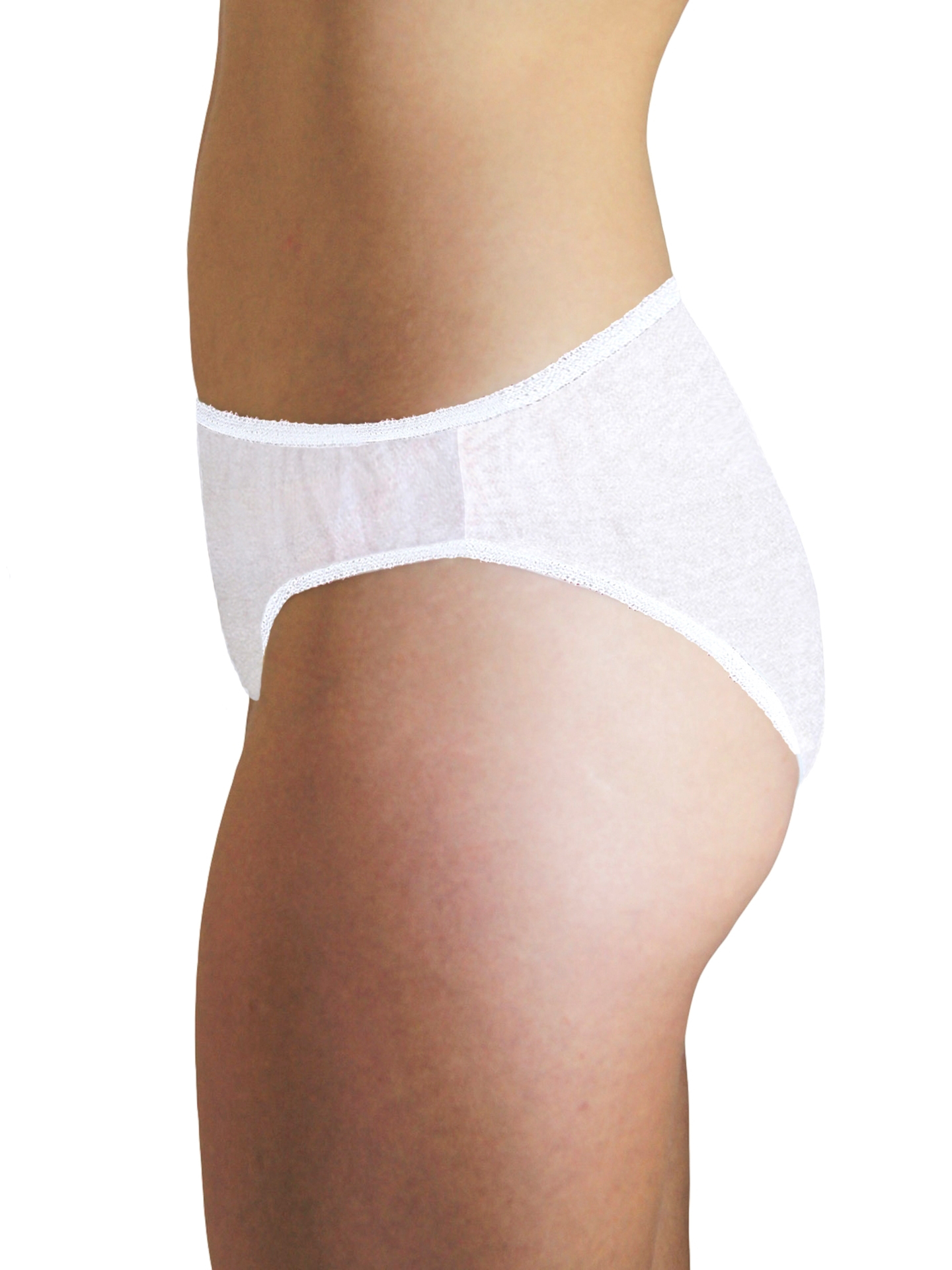 Underworks Womens Disposable 100% Cotton Underwear - For Travel- Hospital  Stays- Emergencies 10-Pack - White - S
