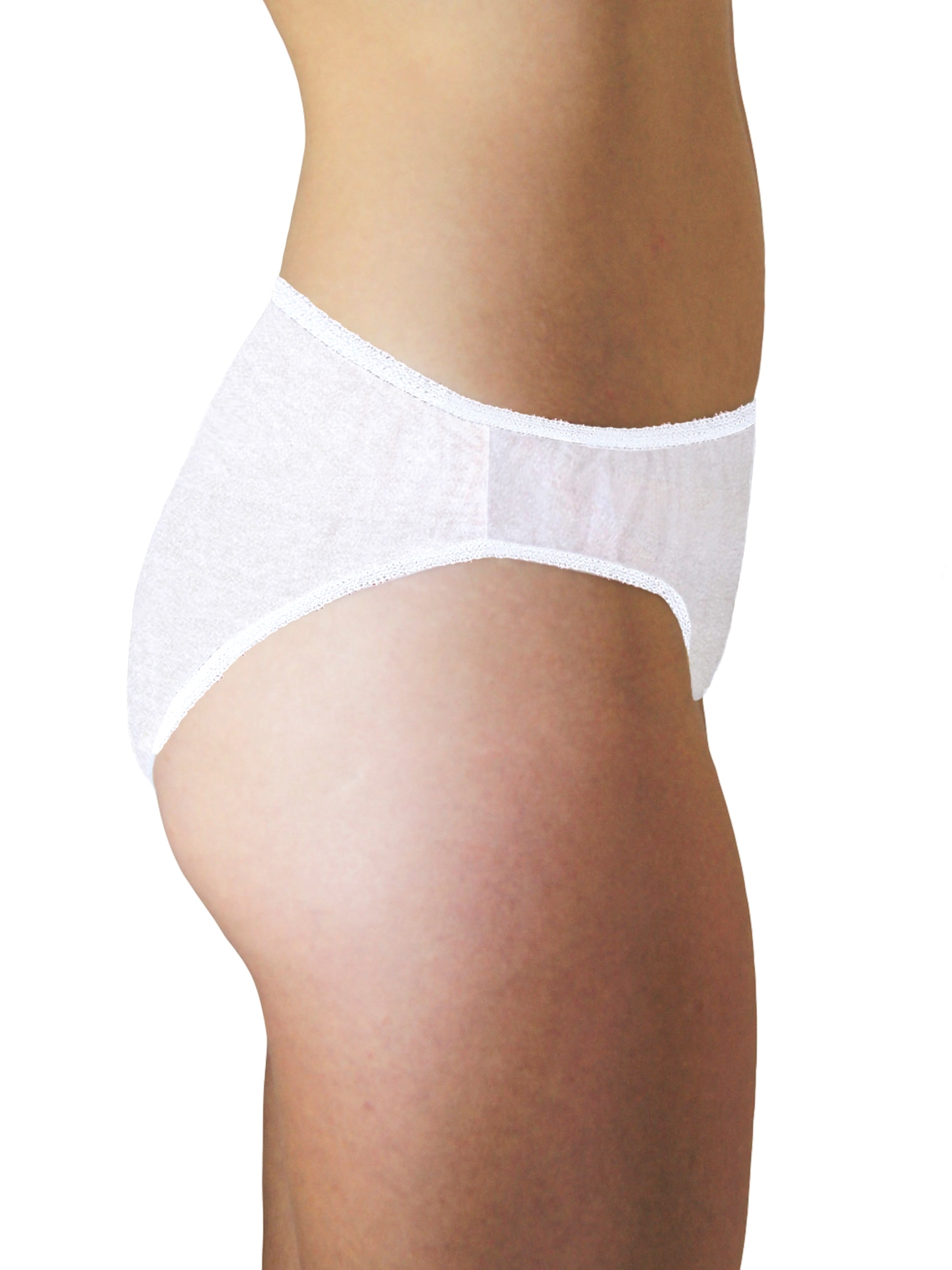 adviicd Briefs Women’s Disposable Underwear for Travel-Hospital Stays- 100%  Cotton Panties White Grey Medium
