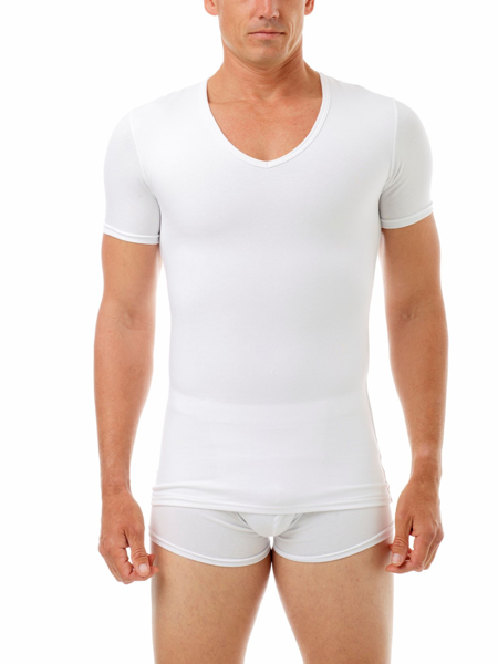 Picture of Cotton Concealer V-neck T-shirt - Slightly Irregular Garment