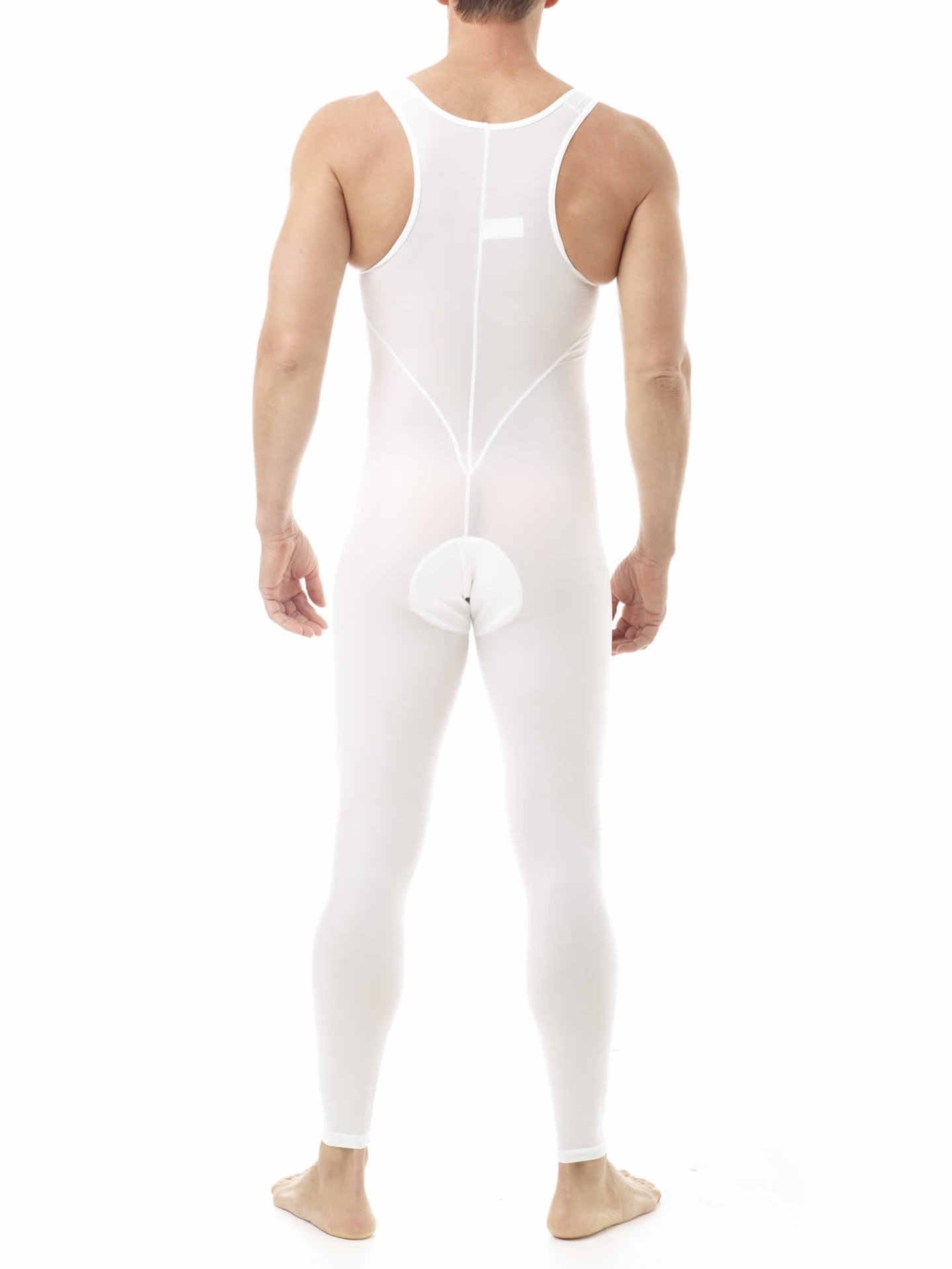 Underworks Mens Hip Buster and Thigh Compression Shaper Brief - White - S