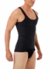 Black Shapewear Shaping Compression Tanksuit for men