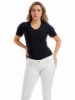Picture of Womens Microfiber Light Compression V-Neck T-shirt