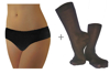 Underworks 10 Pack Combo of Black Women Disposable panties, Crew Disposable Socks