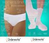 Underworks 10 Pack Combo of  White Women Disposable panties, Crew Disposable Socks for Travel- Hospital Stays- Emergencies