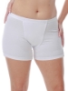 Underworks boxer, boy leg brief provides support and compression to reduce swelling in the vulvar vein