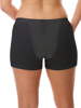 Underworks black boxer, boy leg briefs provides support and compression to reduce swelling in the vulvar veins