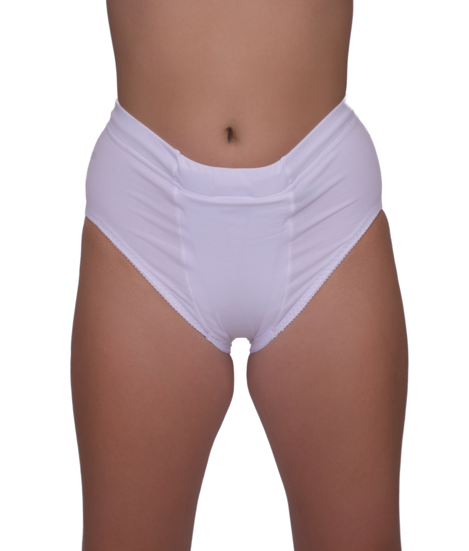 Underworks Vulvar Varicosity and Prolapse Support Brief with Groin  Compression Bands - White - S